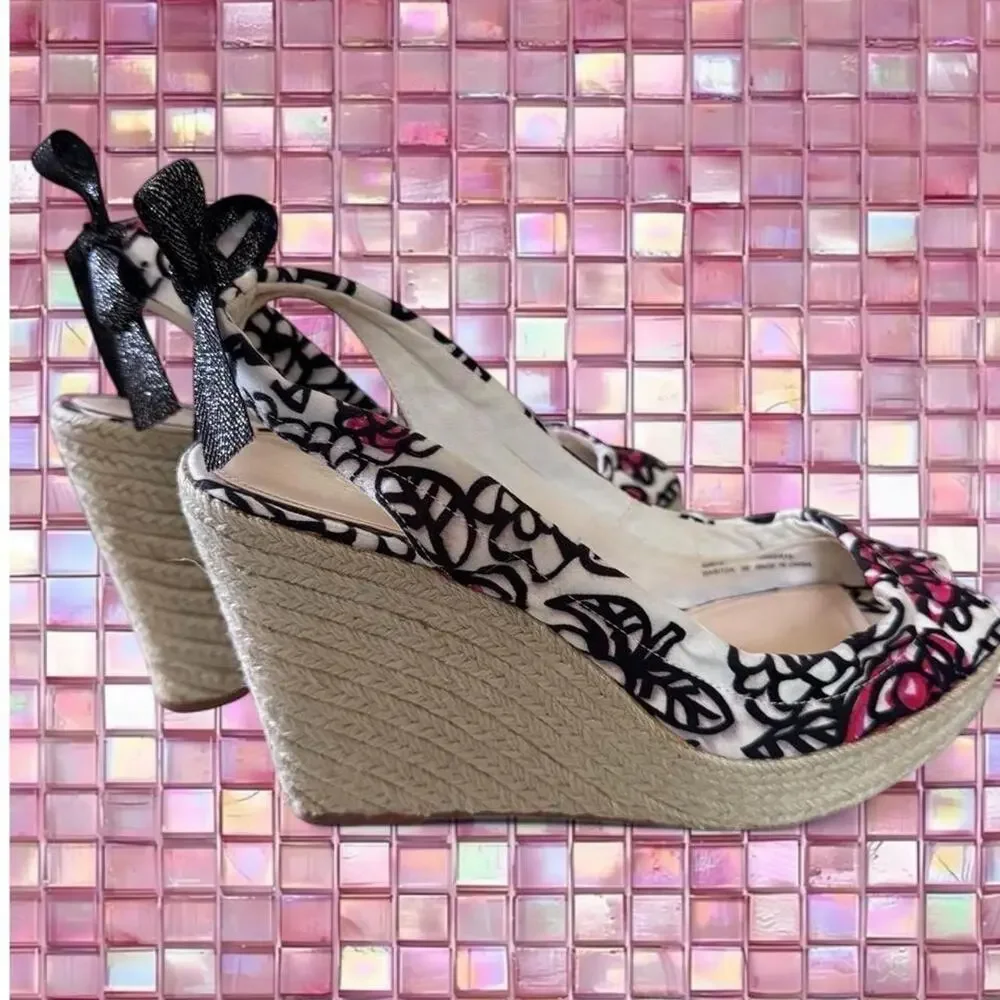 Coach poppy vintage wedges size